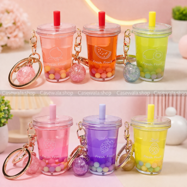 Mini Fruit Drink Keychain
