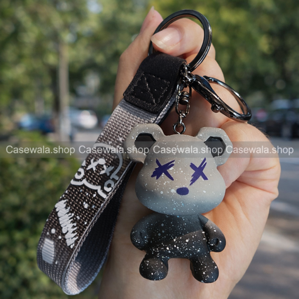 Trendy Bear Keychain with Strap