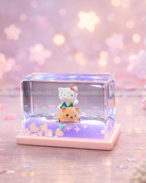 🎀 Hello Kitty Liquid Shaker Mini Gift – Cute Kawaii Bear & Star Glitter Showpiece ✨🧸