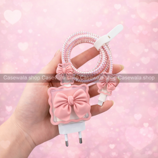 Cute Bow Charging Cable & Adapter Set