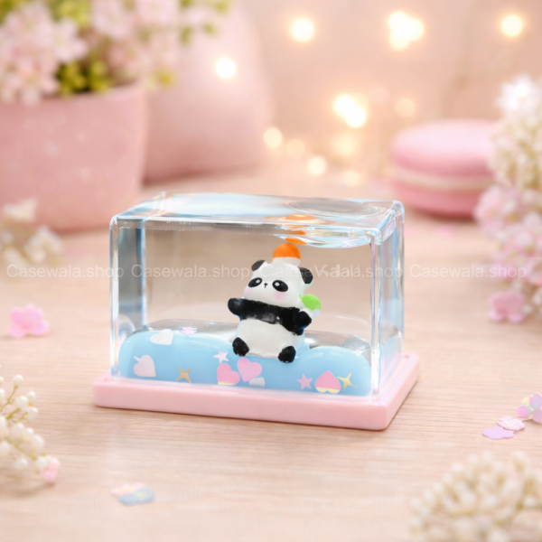 🐼 Cute Panda Liquid Shaker Mini Gift – Kawaii Heart & Glitter Showpiece 💖✨