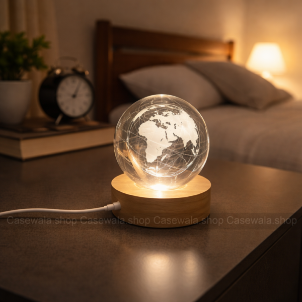 Earth - Crystal Lamp