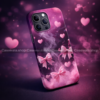 Pink Bow Heart Aesthetic Phone Case – Cute Smoky Love Design  FG#004