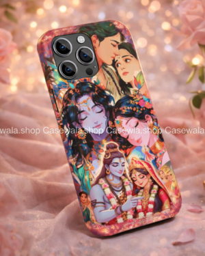 Divine Love Fusion Phone Case (Radha–Krishna & Shiv–Parvati) #G038