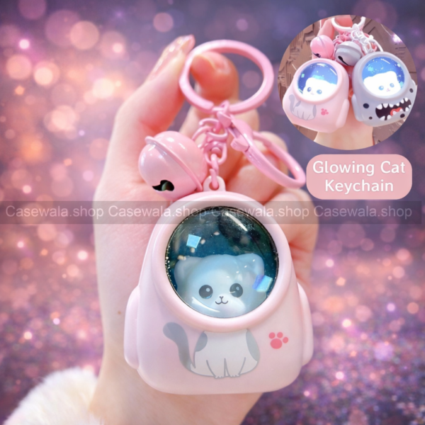 Glowing Cat Keychain – Cute LED Light Keyring