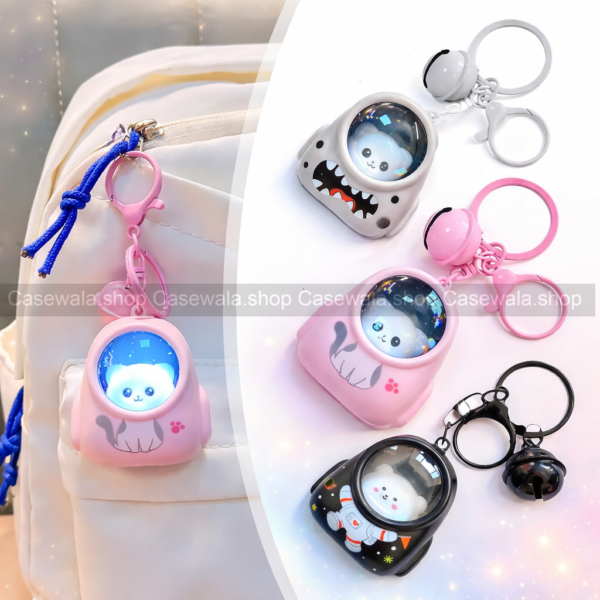 Glowing Cat Keychain – Cute LED Light Keyring