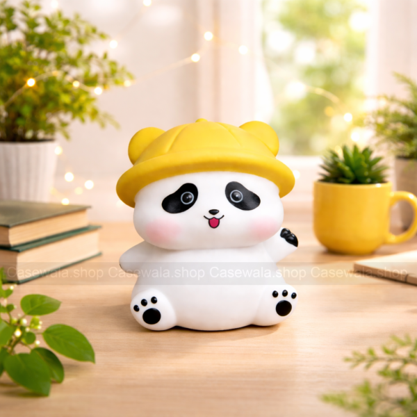 Cute Mini Bamboo Yellow Cap Panda - Night Lamp