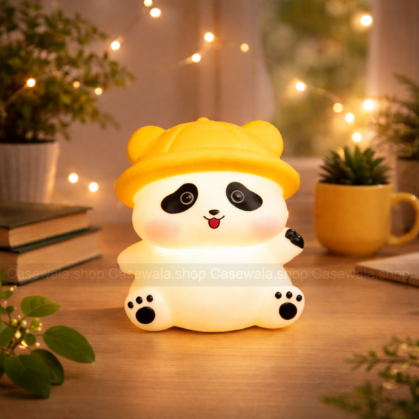 Cute Mini Bamboo Yellow Cap Panda - Night Lamp