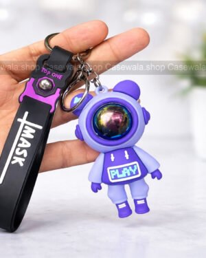 Cartoon Astronaut Keychain with Strap