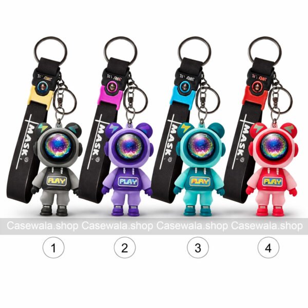 Cartoon Astronaut Keychain with Strap