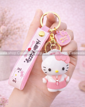 Cute Hello Kitty Keychain with Strap