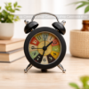 Vintage Black Twin Bell Alarm Clock