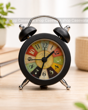 Vintage Black Twin Bell Alarm Clock