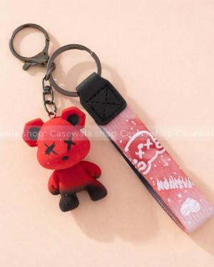 Trendy Bear Keychain with Strap