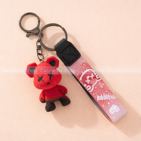 Trendy Bear Keychain with Strap