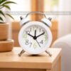 White Twin Bell Alarm Clock
