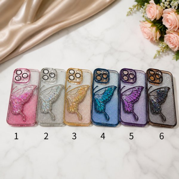 Butterfly Water Glitter Back Case 🦋✨